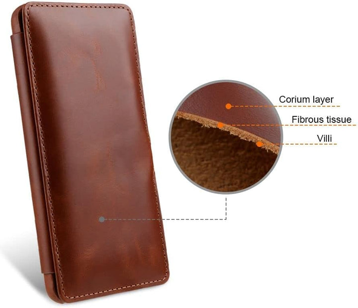 STILGUT Book Case kompatibel mit Samsung Galaxy A53 5G Hülle aus Leder mit Clip-Verschluss, Lederhül