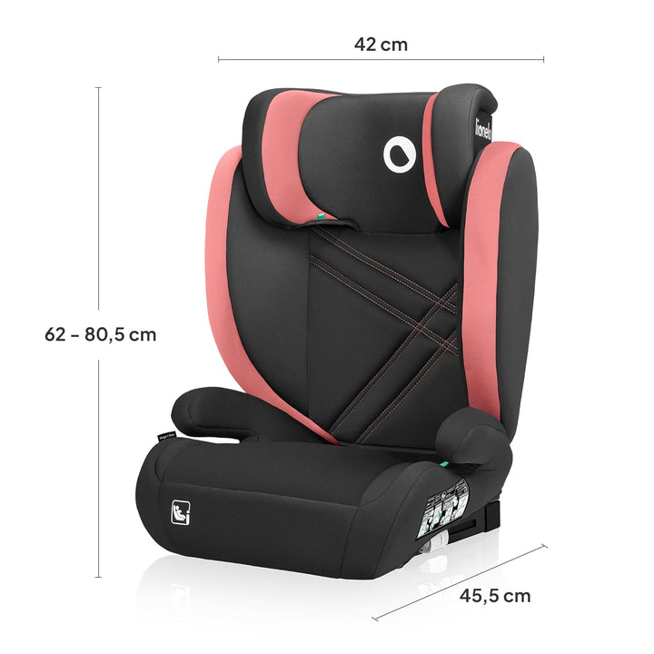 LIONELO HUGO I-SIZE Kinderautositz, Gruppe 2 3, von 100–150 cm, ISOFIX-Installation, verstellbare Ko