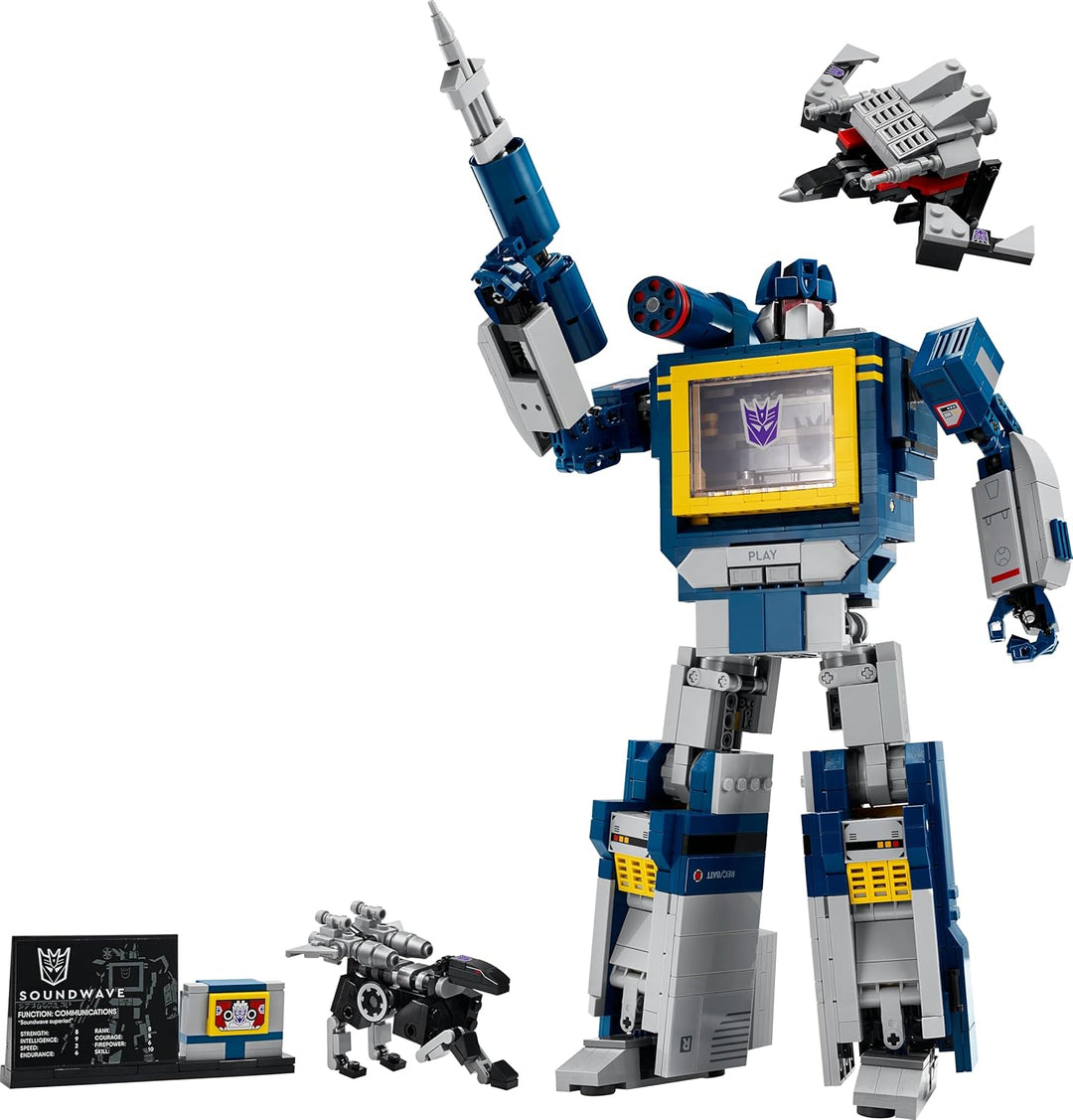 LEGO Icons Transformers: Soundwave Set für Erwachsene - Modellbau zum Ausstellen mit verwandelbaren