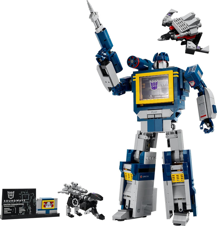 LEGO Icons Transformers: Soundwave Set für Erwachsene - Modellbau zum Ausstellen mit verwandelbaren