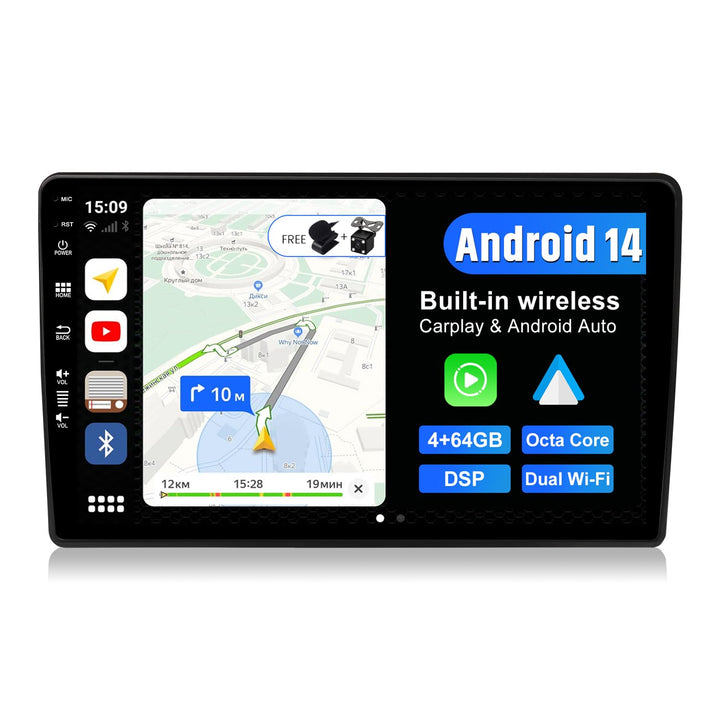 JOYX Android 13 Autoradio Passt für Audi A4 (2003-2011) - [4G+64G] - Eingebaut DSP/Carplay/Android A