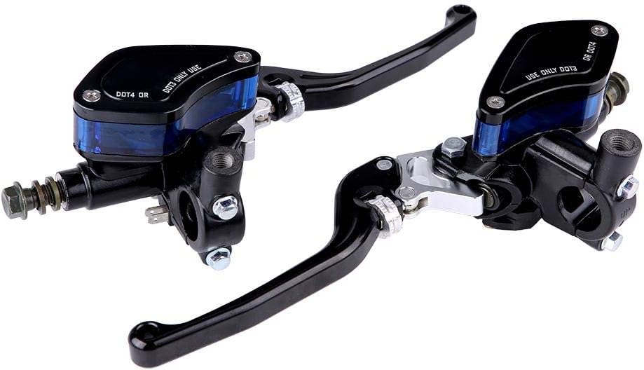 EVGATSAUTO Hydraulischer Kupplungsgeber, Paar 22-mm-CNC-Motorrad Hydraulische Bremspumpe Kupplung Ha