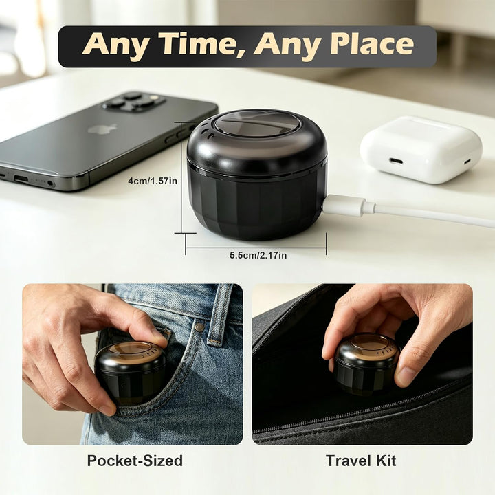 Haarentferner Set für Männer: Mini Wachsheizgerät USB 100g, 20 Applikator+10 Spatel+10 Schnurrbartsc