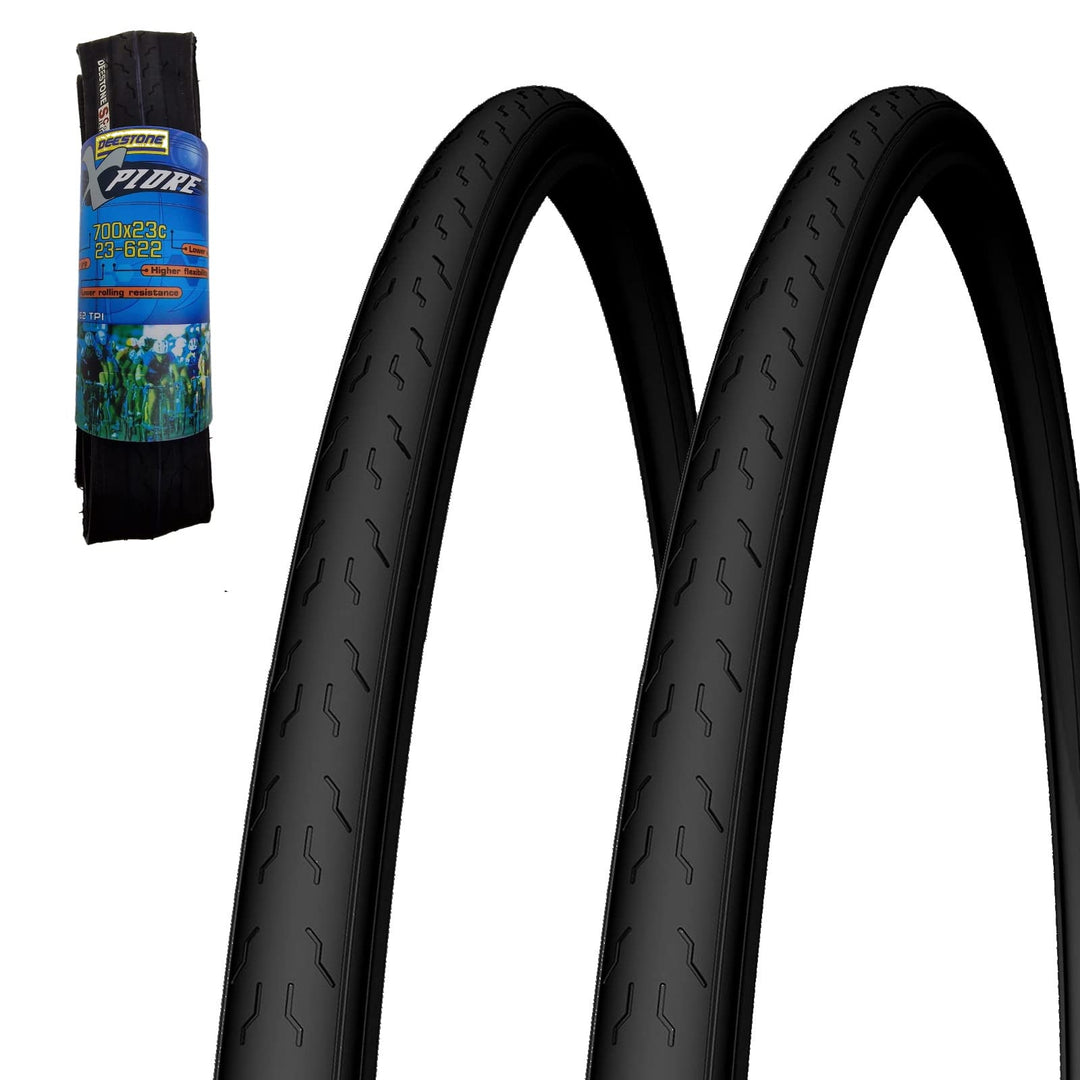 2 Reifen Deestone 700x23C (23-622) Faltbare Gummireifen für Rennrad BDC Road Fixed