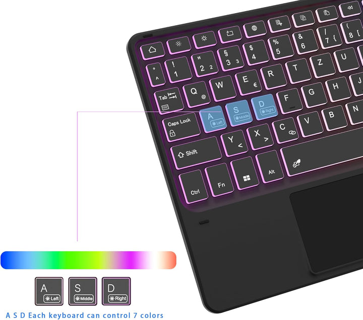 ROOFEI für Samsung Galaxy S11 2025 11 Zoll Hülle mit Tastatur: Tab S11 Tablet 2025 5G Tastatur mit T