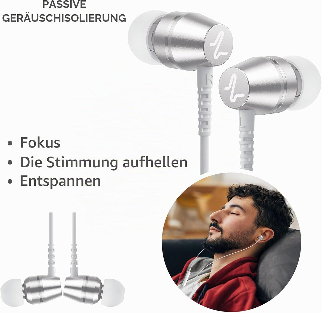 LUDOS OMNITONE USB C Kopfhörer, 5 Jahre Garantie für iPhone 16 15 Pro Max Plus Samsung Galaxy S24 S2