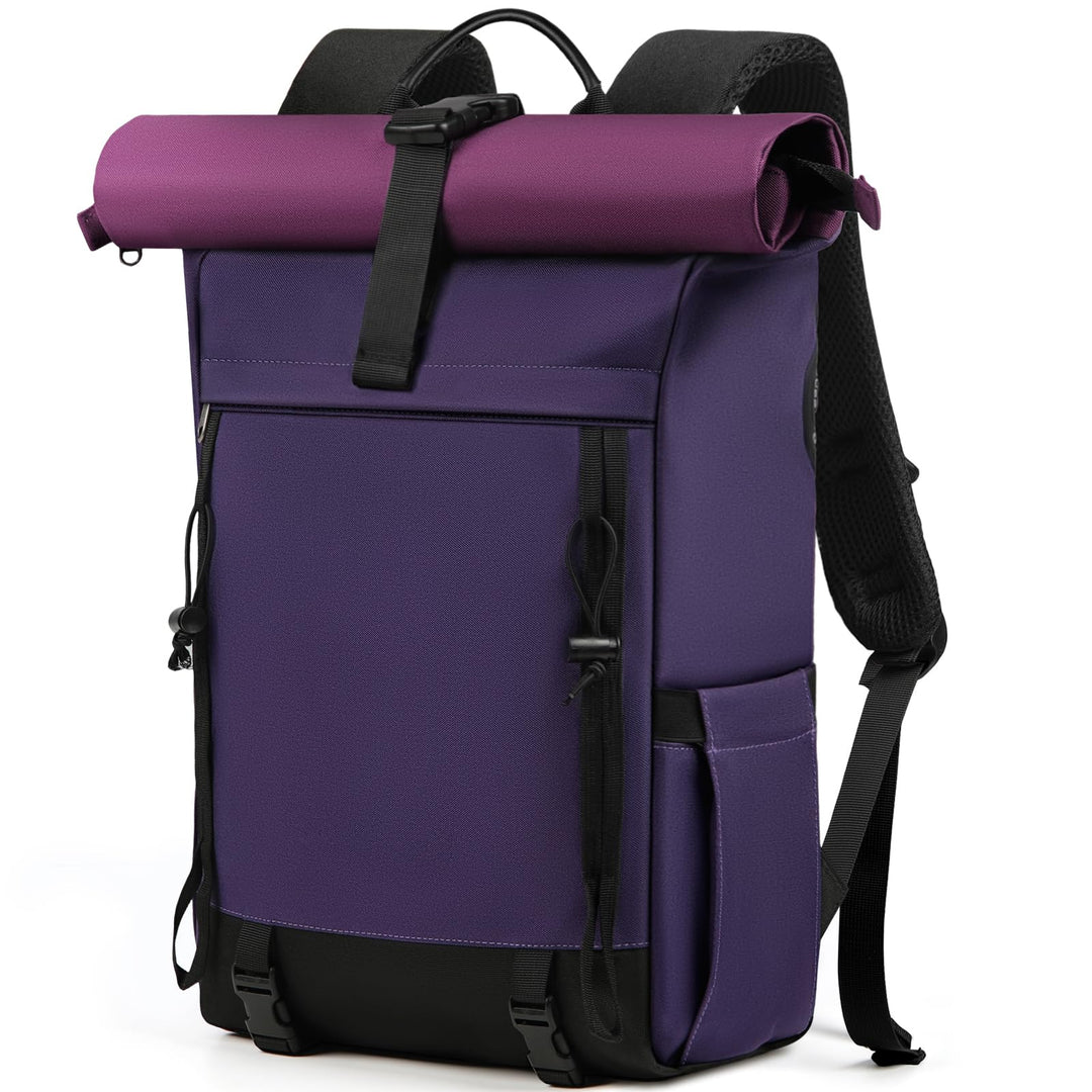 RAINSMORE Rolltop Rucksack Damen Herren, Rucksack Wasserdicht, Laptop Rucksack 17 Zoll Gross Reiseru
