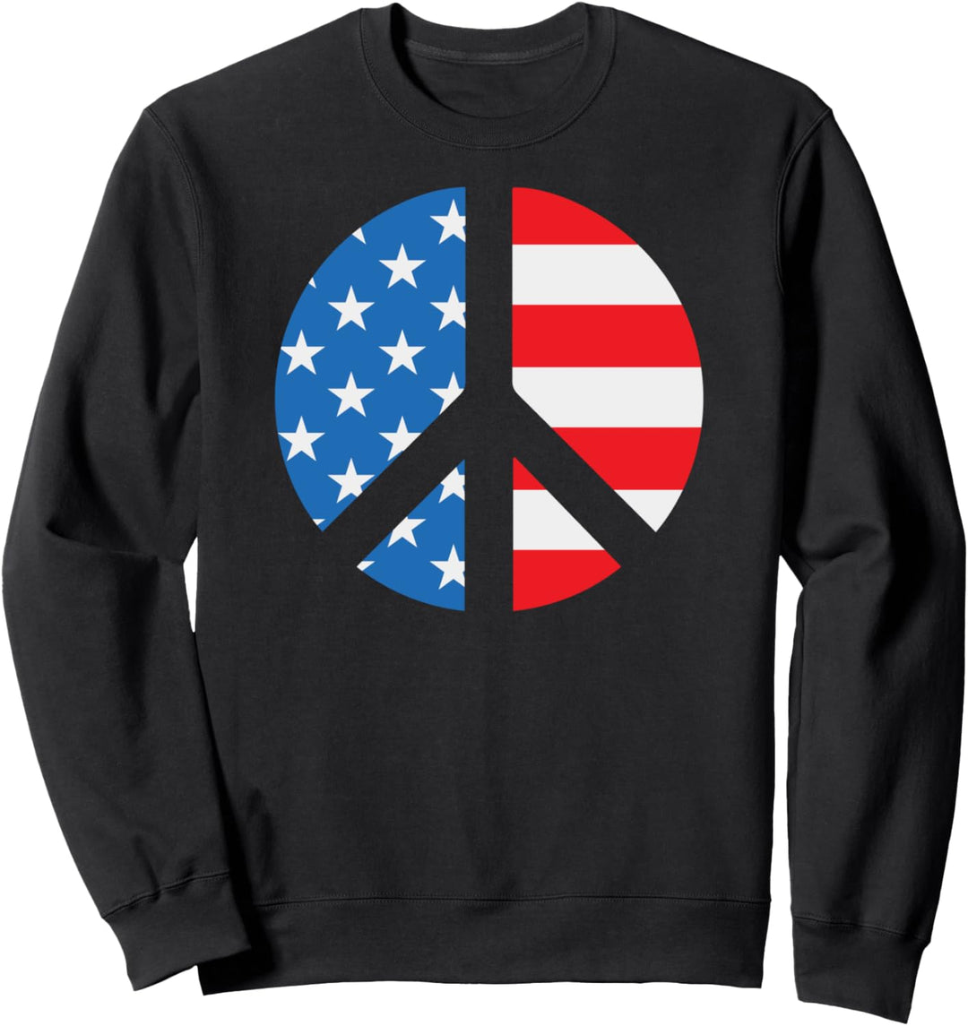 4. JULI Hemd. FRIEDENSZEICHEN SYMBOL Amerikanische USA Sweatshirt