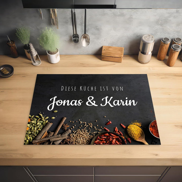 KitchenYeah© Herdabdeckplatte Personalisiert Einteilig Ceranfeld Abdeckplatte Küche Deko Ceranfeldab