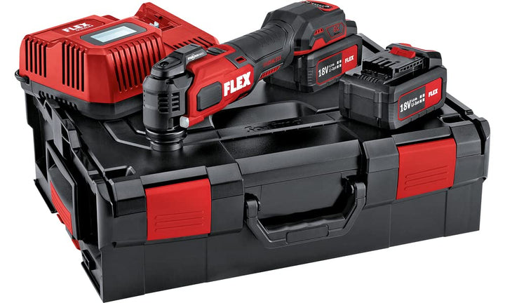 Flex Akku-Multitool MT 18.0-EC /5.0 Set (18 V, inkl. Transportkoffer + 2x Akku 5,0 Ah + Ladegerät, M