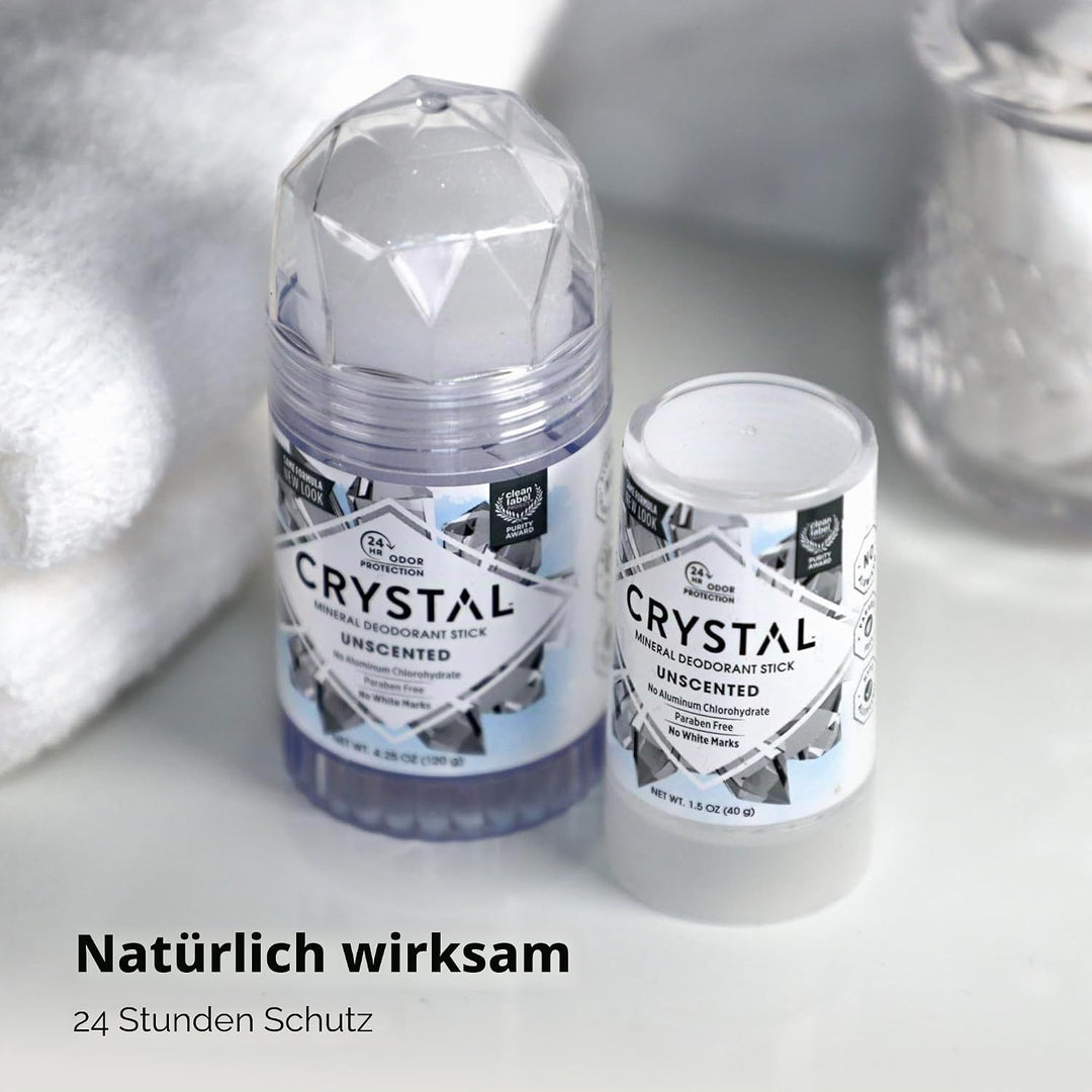 Crystal, Körper-Deodorant, Stick, ohne Duft, 125 ml Original 125 ml (1er Pack), Original 125 ml (1er