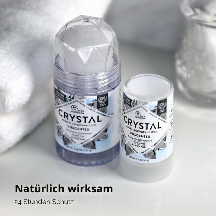 Crystal, Körper-Deodorant, Stick, ohne Duft, 125 ml Original 125 ml (1er Pack), Original 125 ml (1er
