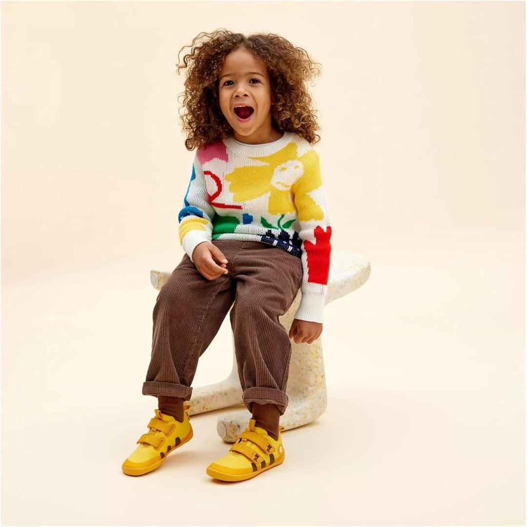 Affenzahn Minimal Sneaker Knit Happy 21 EU Tiger Gelb, 21 EU Tiger Gelb