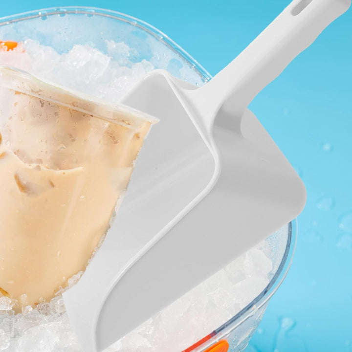 GALPADA Eisschaufel Grosse Grösse Weiss ABS Kunststoff Lebensmittelecht für Küche Restaurant Bar zum