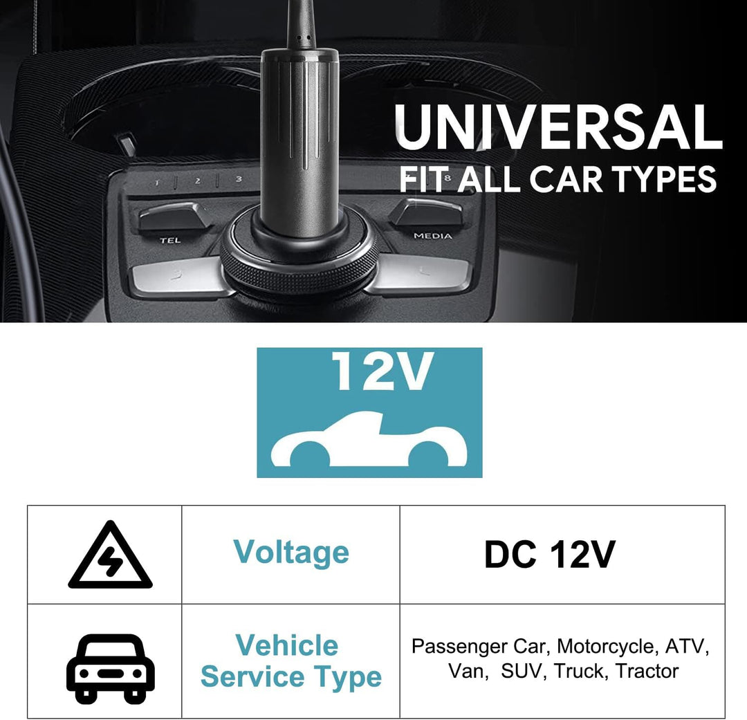 KFD DC 12V/24V Autoladekabel KFZ Netzteil für Kärcher Mobile Outdoor Cleaner OC 3 Plus OC 3 Adventur