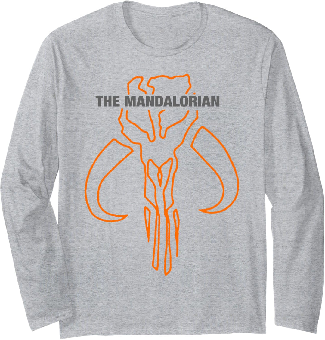 Star Wars: The Mandalorian Mythosaur Outline Logo Langarmshirt