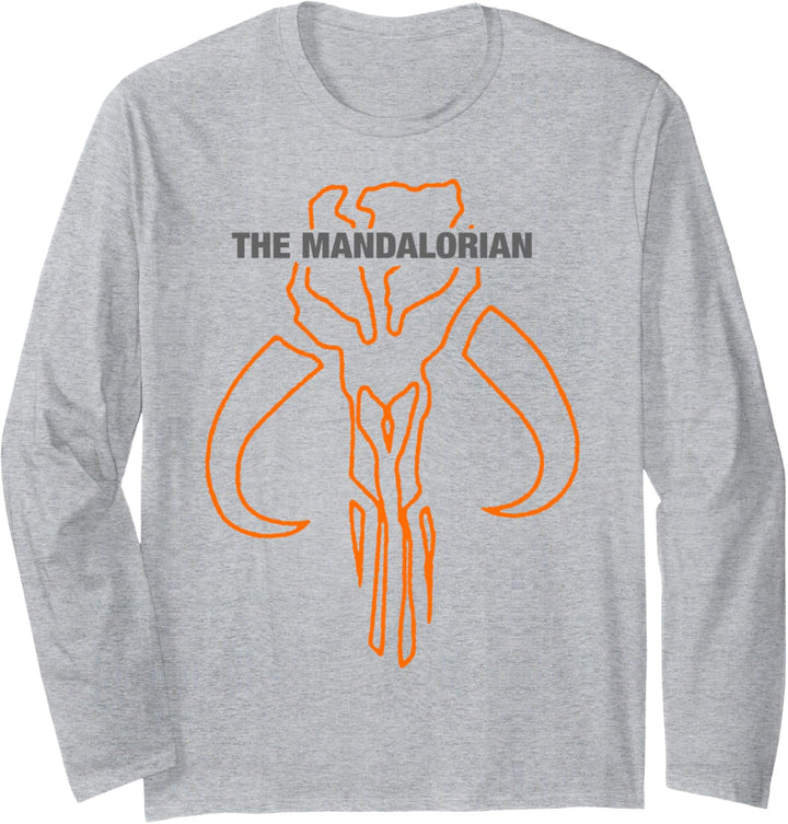 Star Wars: The Mandalorian Mythosaur Outline Logo Langarmshirt
