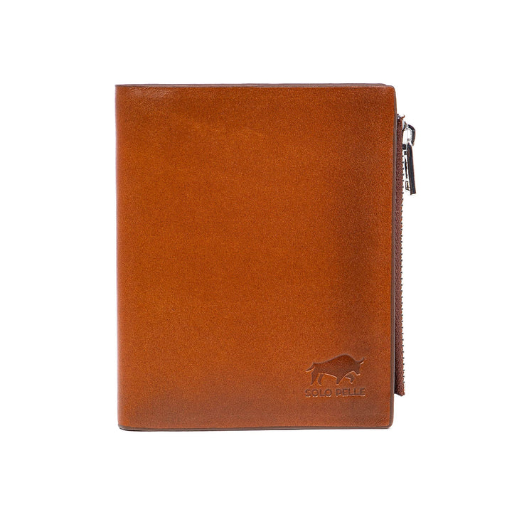 Solo Pelle® Slim Wallet KOMPA mit Münzfach [bis zu 13 Karten] Slimwallet [RFID-Schutz] Kartenetui [L