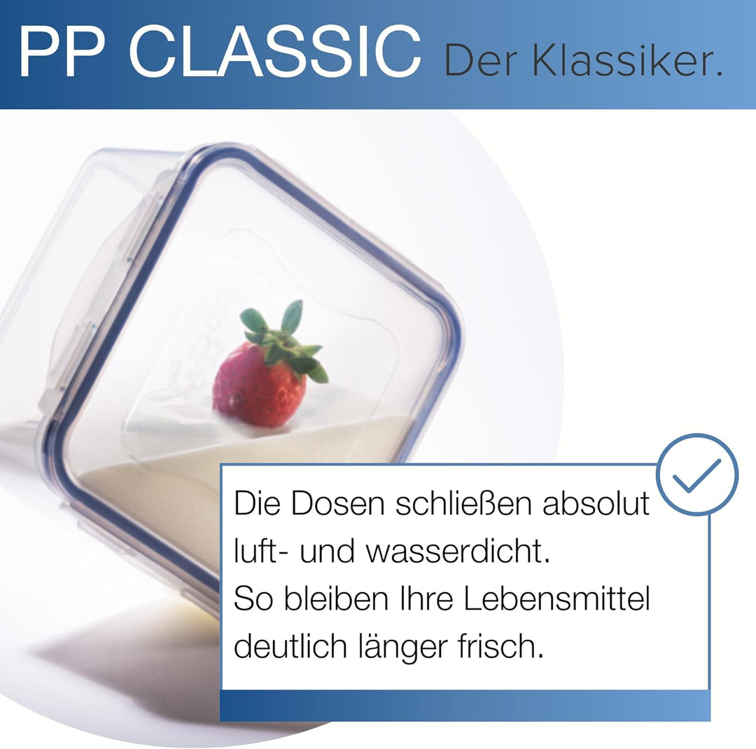 LocknLock PP Classic Schüttdose 1L | 15,1 x 10,8 x 12,4 cm | 100% Luftdichte Aufbewahrungsbox | Lebe