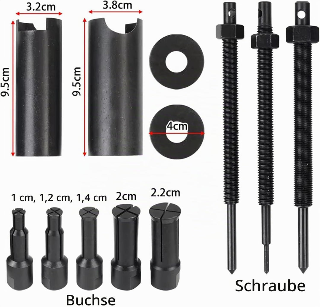 9-23 Mm Motorcycle Inner Bearing Puller with Portable Blow-Moulded Case Inner Bearing Puller Wheel B