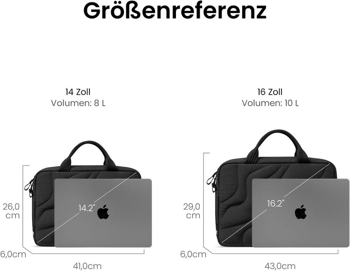 tomtoc Laptoptasche 14 Zoll, Puffy Laptop Tasche für Damen, Leichte Laptoptasche für 14 Zoll MacBook