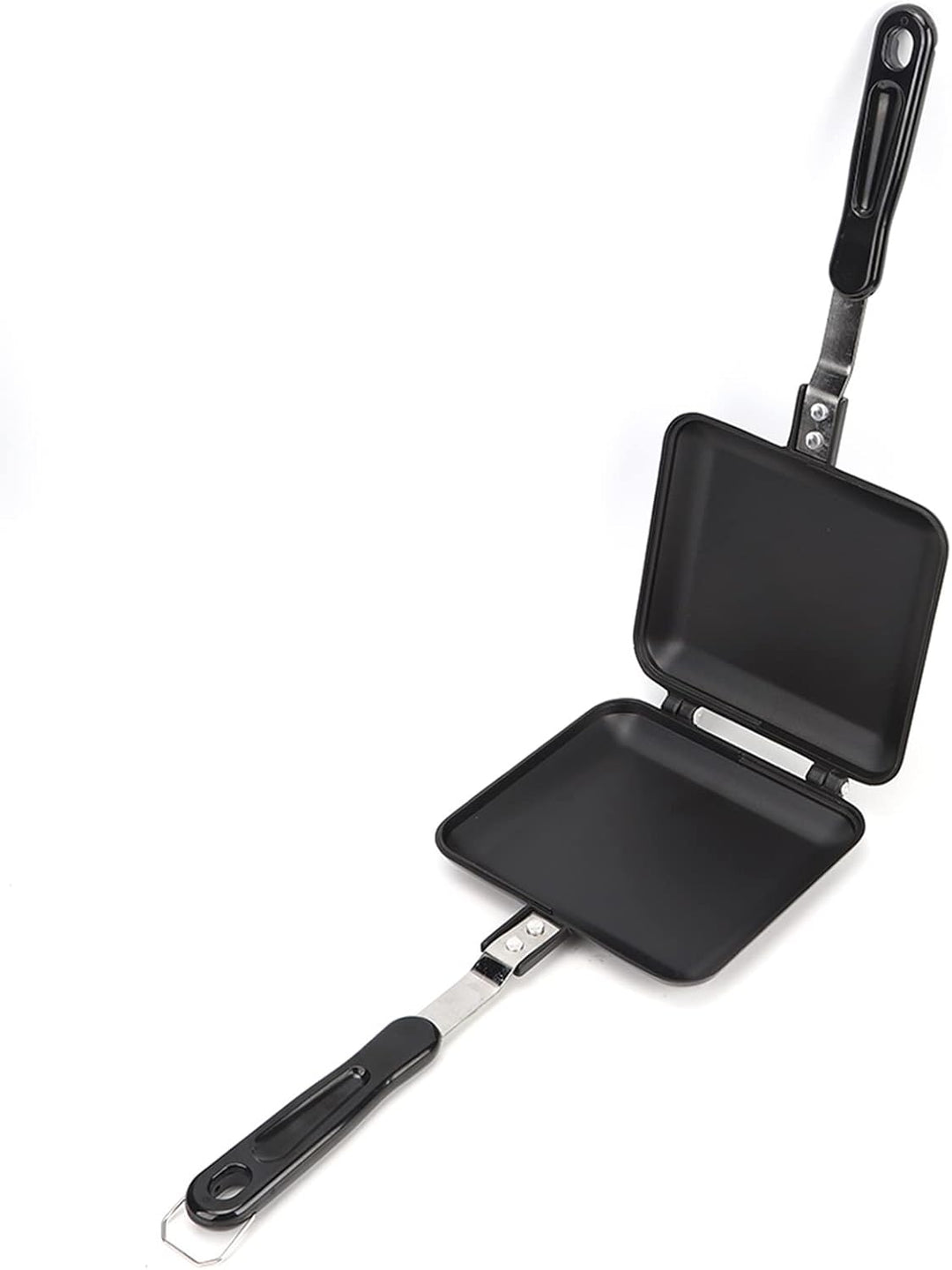 16 x 14 cm quadratische Bratpfanne Doppelseitiger Sandwichmaker Antihaft Kochpfanne Pfannkuchenpfann