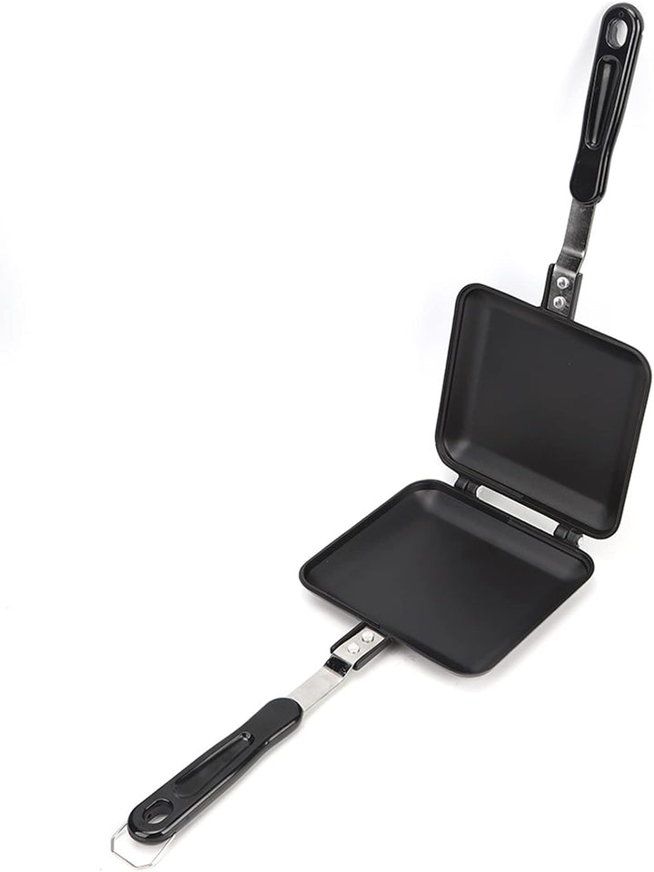 16 x 14 cm quadratische Bratpfanne Doppelseitiger Sandwichmaker Antihaft Kochpfanne Pfannkuchenpfann