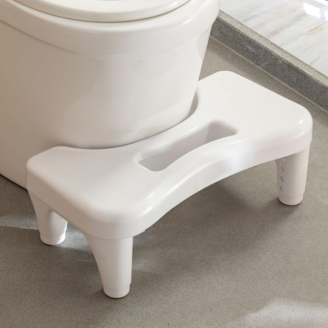 Toilettenhocker Höhenverstellbar, Ergonomischer Kackhocker, Klohocker, WC Hocker für Hilfe Gegen Häm
