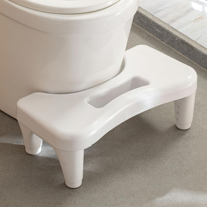 Toilettenhocker Höhenverstellbar, Ergonomischer Kackhocker, Klohocker, WC Hocker für Hilfe Gegen Häm