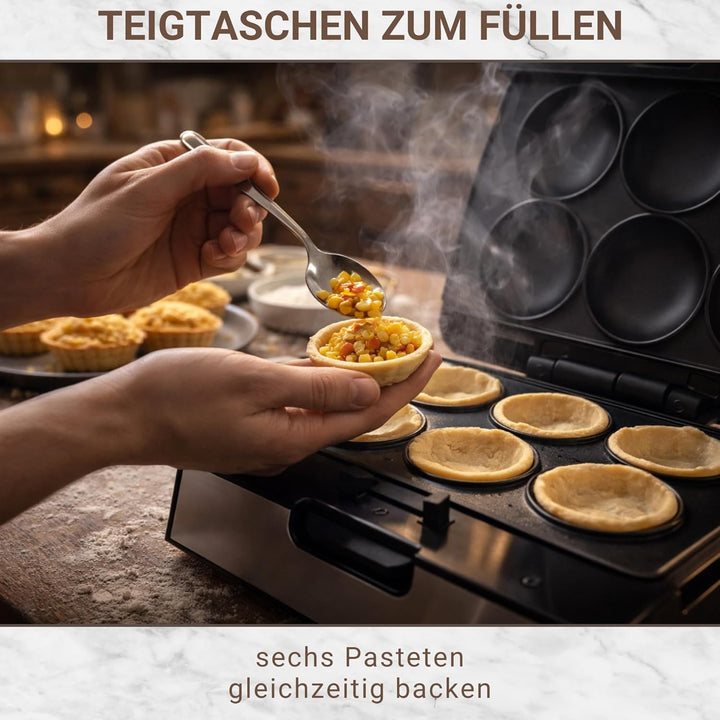 Syntrox Germany Maispudding Maker MM-1400W Corn Pie mit herausnehmbaren Backplatten