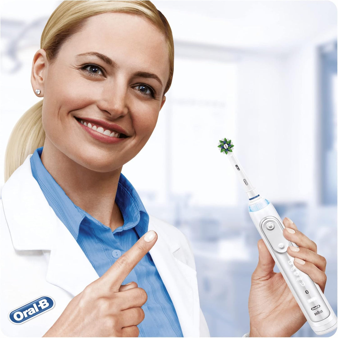 Oral-B CrossAction Aufsteckbürsten mit CleanMaximiser-Borsten für ganzheitliche Mundreinigung, 8 Stü