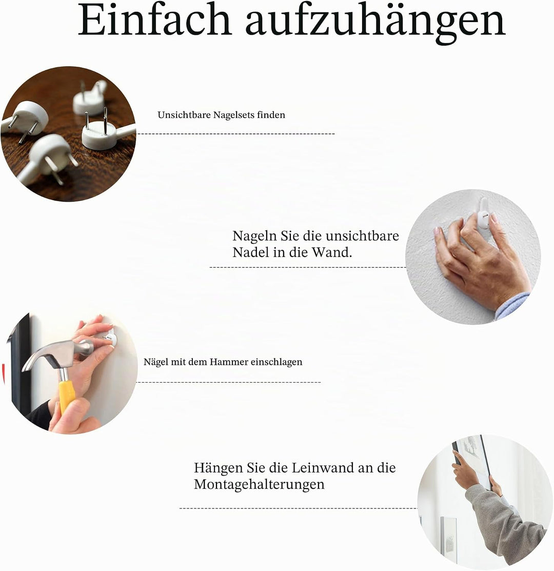hyidecorart Bilder Blätter, Natur Golden Pflanzen Blatt Wandbild, Modern Leinwandbild für Wohnzimmer