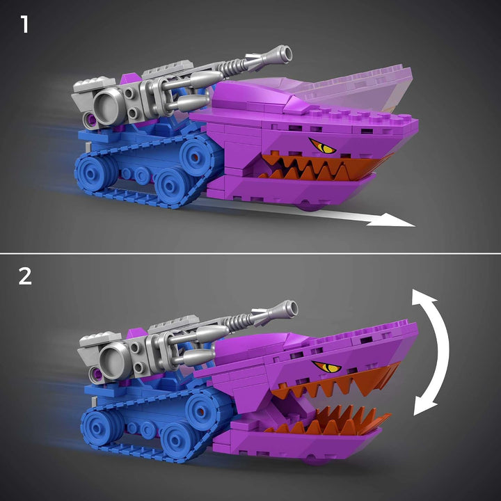 MEGA HDK07 - Construx Masters of The Universe Land Shark Kampfwagenbausatz, Motu, Bauspielzeug für K