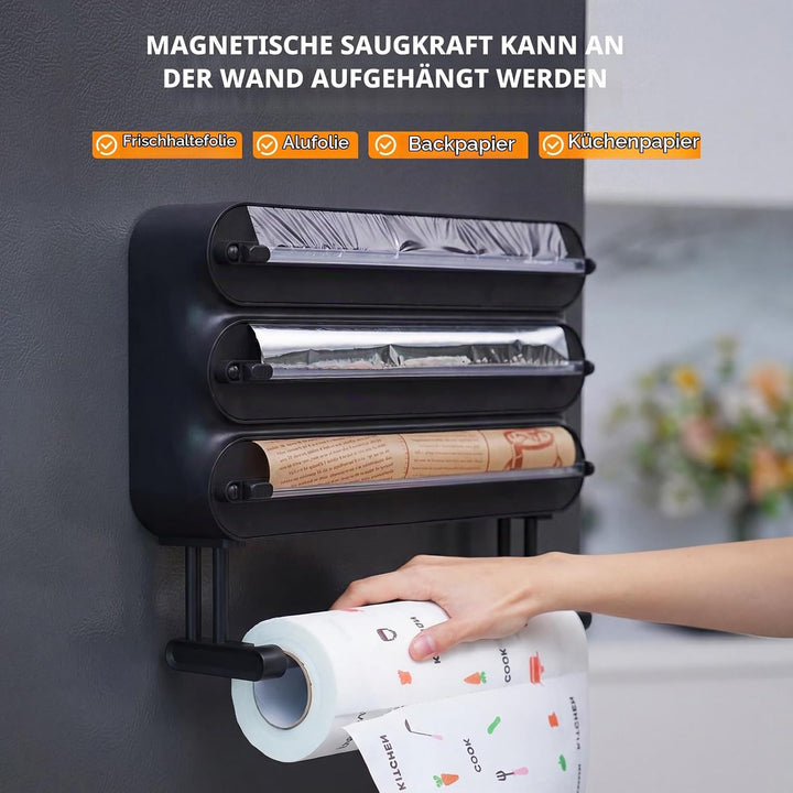 Küchenrollenhalter Wand,Frischhaltefolienspender und alufolie schublade,Alufolienspender und frischh
