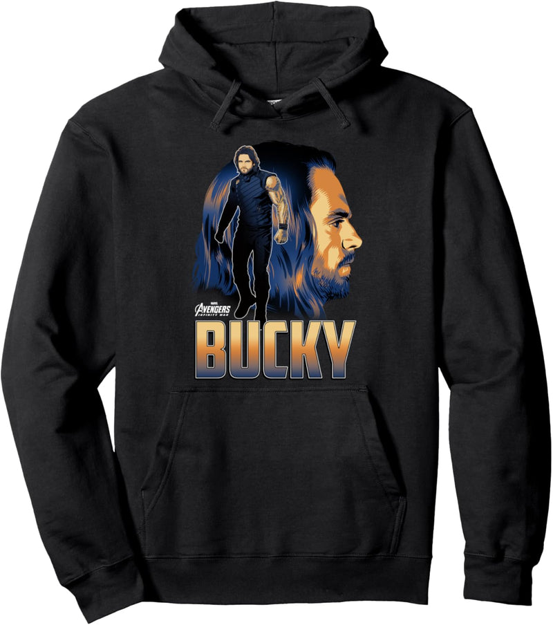 Marvel Infinity War Bucky Big Head Profile Pullover Hoodie