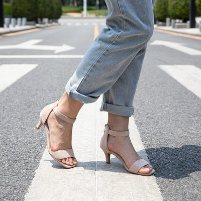 Hitmars Sandalen Damen mit Absatz 6CM Blockabsatz Gr.36-43 Sandalen 03 Beige 37 EU, Sandalen 03 Beig