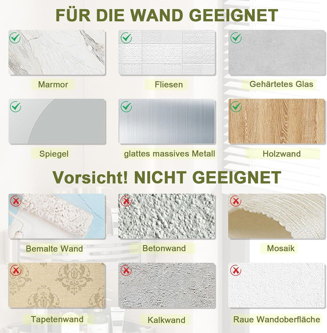 Sufdari Duschablage Ohne Bohren Ecke, Wasserdichter und Rostfreier Duschregal, Badezimmer Regal Orga