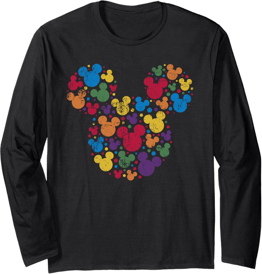 Disney Mickey Mouse Icon Retro Rainbow Langarmshirt