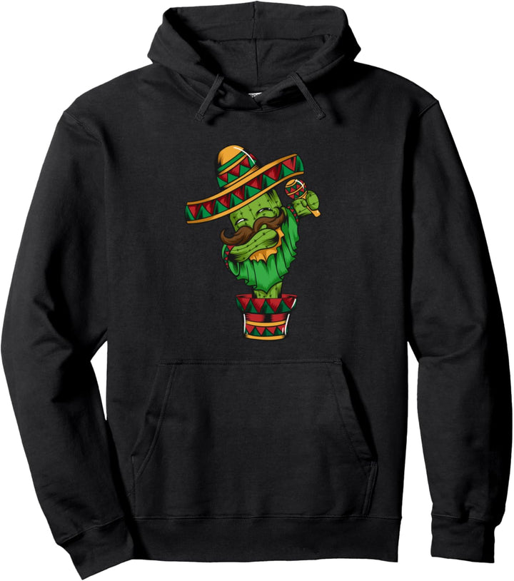 Kaktus Poncho Maracas mexikanisches Feiertag Cinco de Mayo Pullover Hoodie
