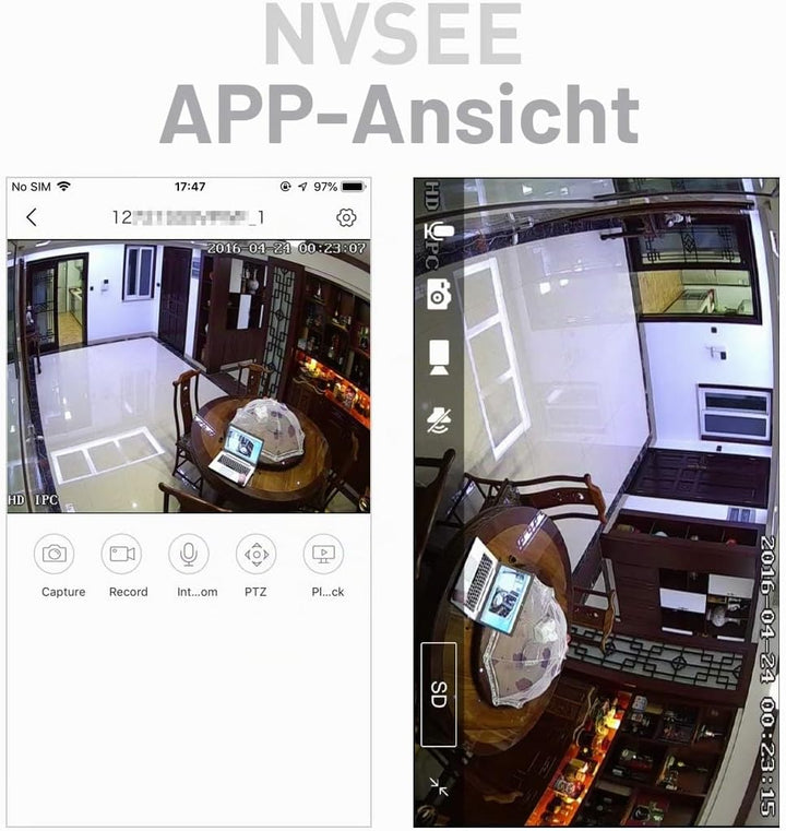 Revotech Zoom Mini POE IP Kamera, HD 3MP Kleine Indoor Überwachungskamera, 6-22 mm manuelles Zoomobj