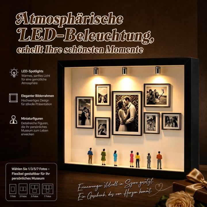 DIY Mini Museum Bilderrahmen, Mini Figuren Menschen MuseumSilhouette Box, Museum of Us, Miniatur Men