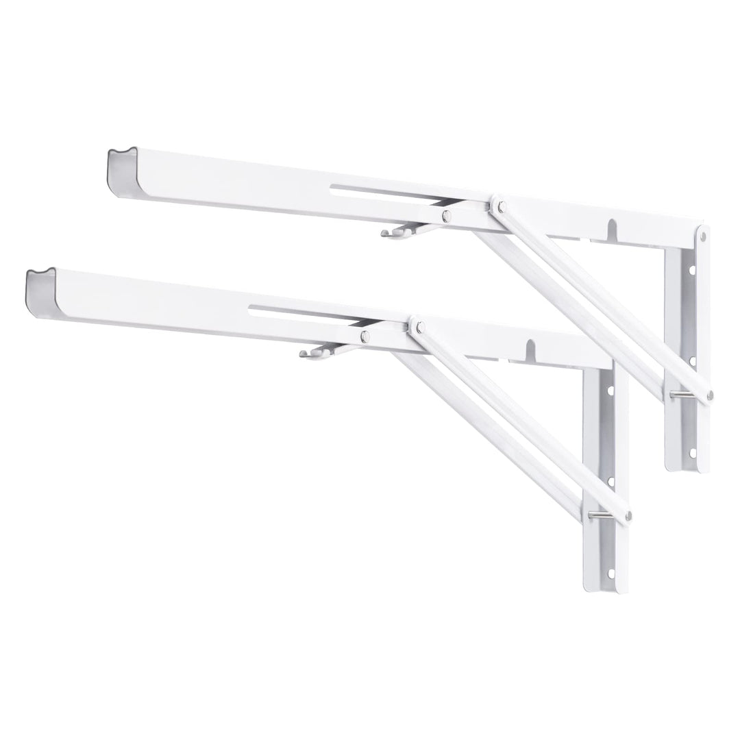 YUMORE Klappkonsole Schwerlast 500mm Regalträger Klappbar weiss - 2 Stück Metall Klappkonsolen Wand