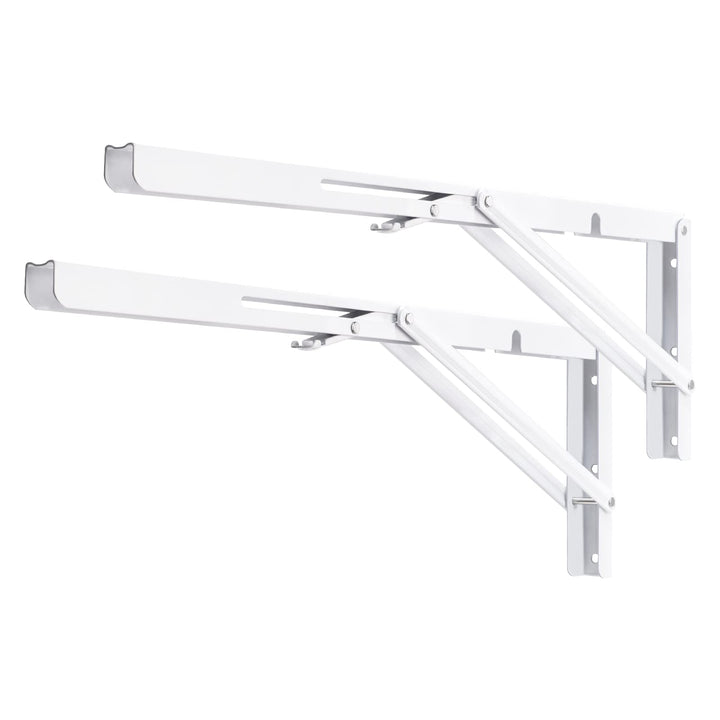 YUMORE Klappkonsole Schwerlast 500mm Regalträger Klappbar weiss - 2 Stück Metall Klappkonsolen Wand