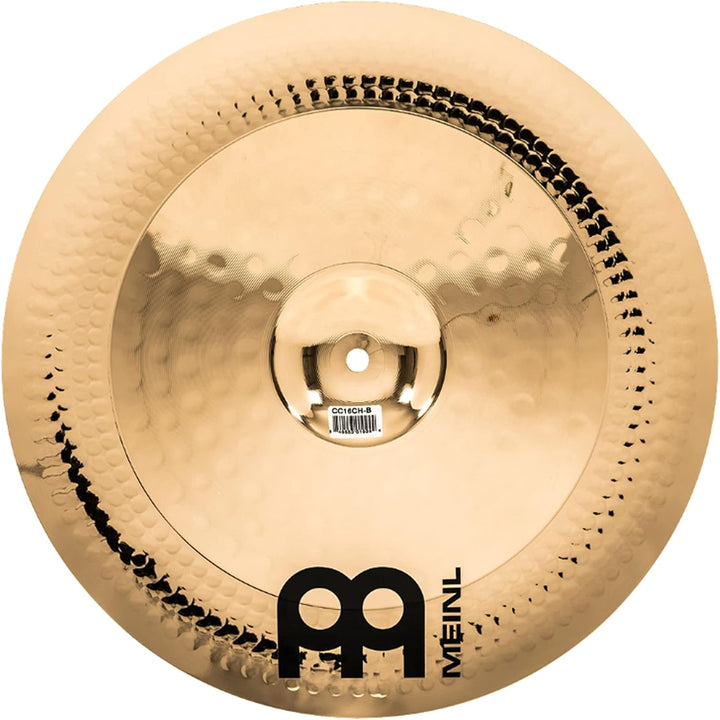 Meinl Classics Custom Brilliant China 16 Zoll (Video) Schlagzeug Becken (40,64cm) B12 Bronze, Brilli