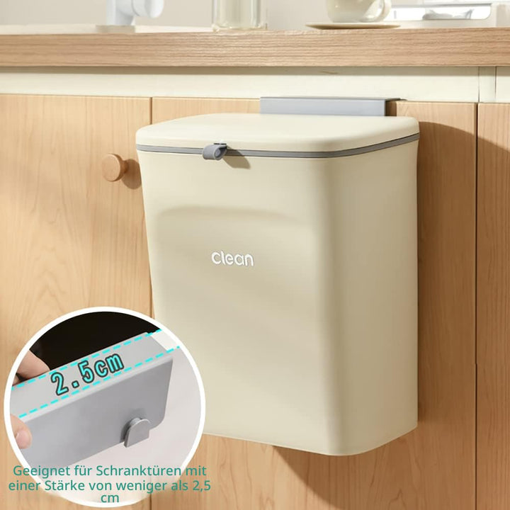 Komposteimer Küche,10L Biomülleimer,Camping Mülleimer,Hängender Mülleimer Küche mit Deckel für Badez