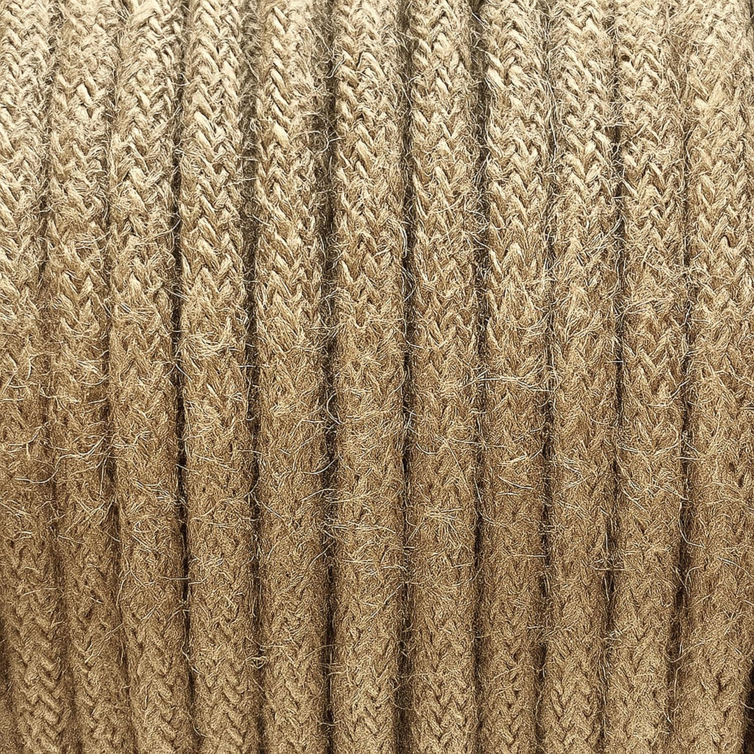 smartect Textilkabel 3-Adrig (3 x 0.75 mm²) Jute, 5 Meter | Vintage Lampenkabel Stoff, Stromkabel te
