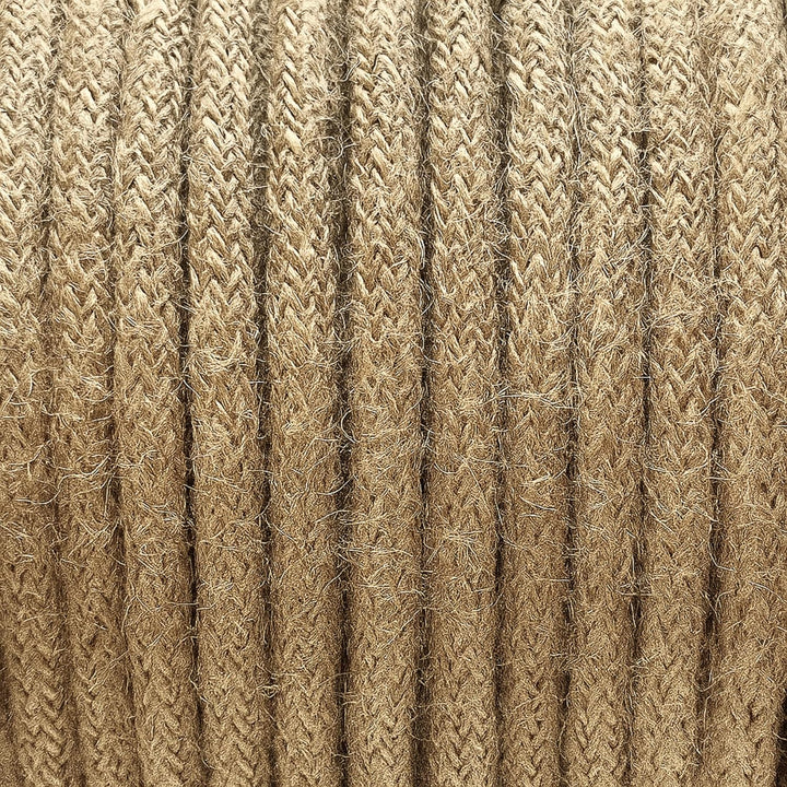 smartect Textilkabel 3-Adrig (3 x 0.75 mm²) Jute, 5 Meter | Vintage Lampenkabel Stoff, Stromkabel te
