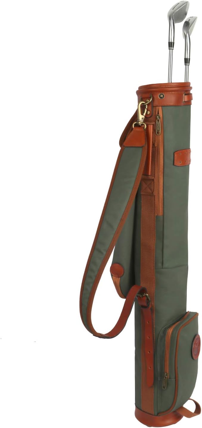 Tourbon wasserdichte Segeltuch-Tasche für Golfschläger, mit weichem gepolstertem Schultergurt Grün