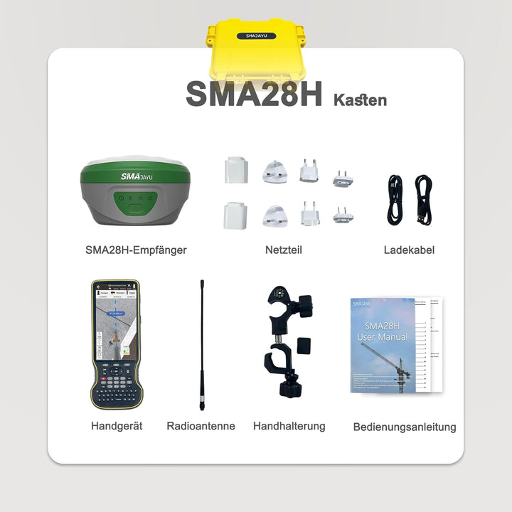 SMA28H Laser-RTK-GNSS-Vermessungssystem | 2 cm Genauigkeit | Dual-Kameras, Laser (max. 30 m), AR-bas