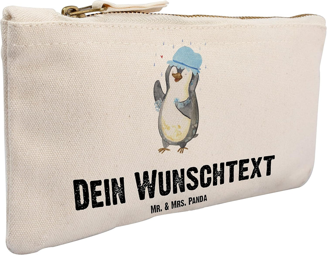 Mr. & Mrs. Panda Waschtasche personalisiert Pinguin Duschen Grösse S Klein - Personalisierte Geschen